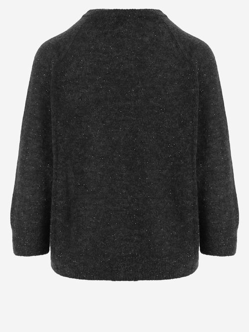 Alpaca and Wool Blend Sweater — Black