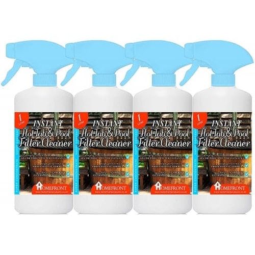 Homefront Instant Hot Tub and Pool Filter Cleaner - Quickly Removes Dirt, Grime, Oil and More