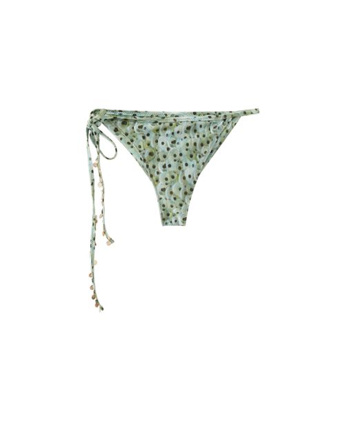 Women's Beaded Brazilian Bikini Briefs - Green