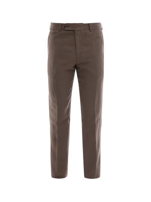 -Pantalone in lino e cotone-Uomo
