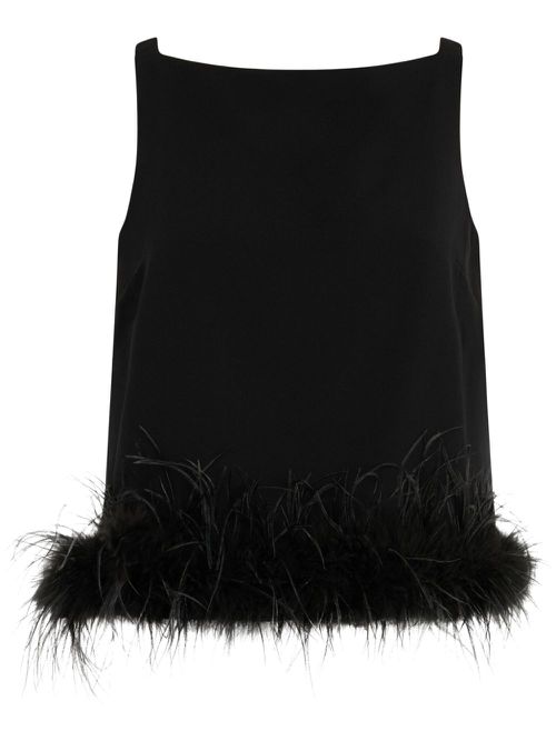 Black top with feathers