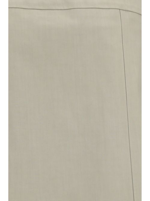 Bonded Cotton Skirt — Gray
