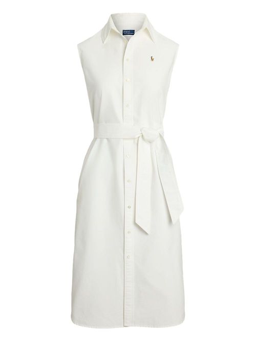 Cotton sleeveless dress - White