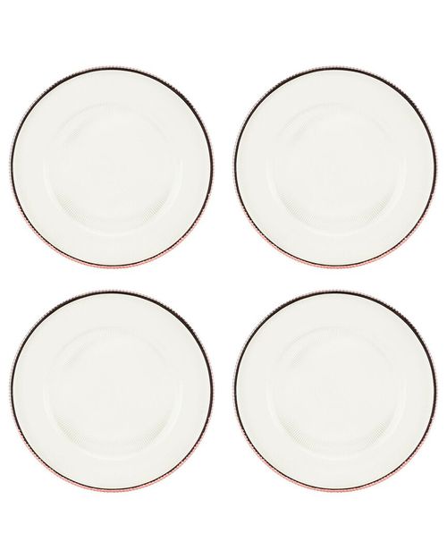 Set of 4 Markle Ribbed Glass Chargers
