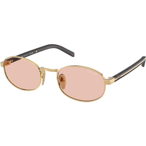 Prada Woman Prada PR B53S 5AK50V Sunglasses Steel Gold Pink Round Norma