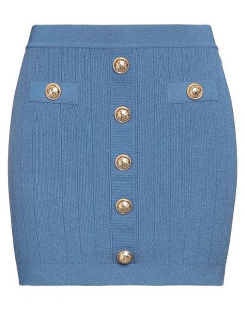 Woman Mini skirt Pastel blue