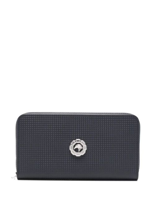 Logo-Plaque Leather Wallet — black