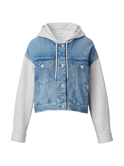 Women's rb Miramar Terry Combo Hooded Trucker Jacket - Sport Combo