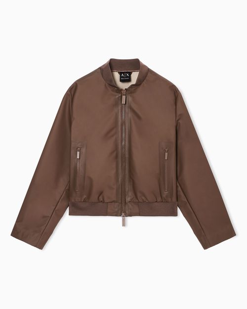 Blouson with zip in coated fabric