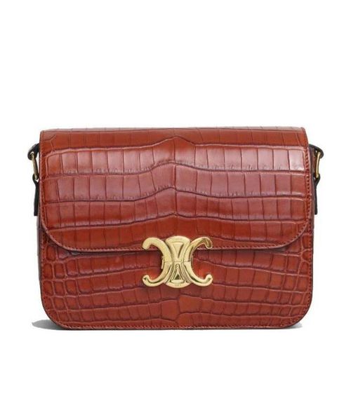 Medium Triomphe Bag in Crocodile