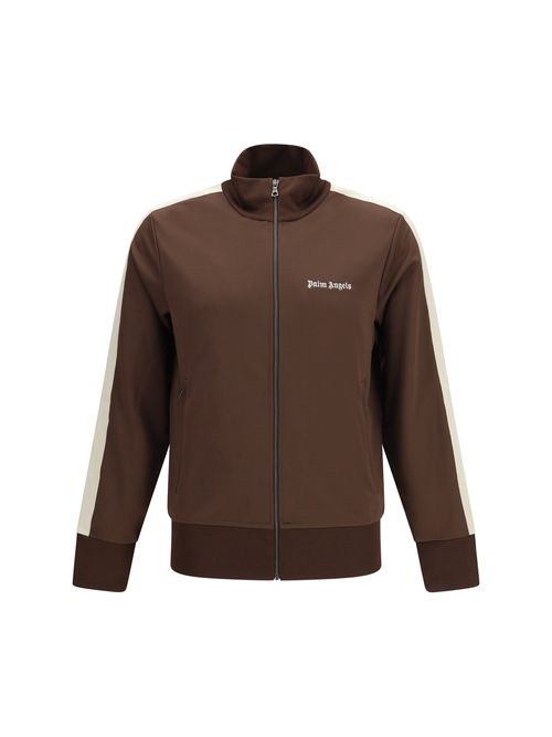 Logo-Embroidered Track Track Jacket — Brown
