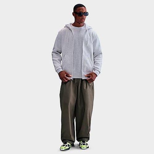 Men's Club Fleece Embroidered Premium Full-Zip Hoodie in Birch Heather/White/White