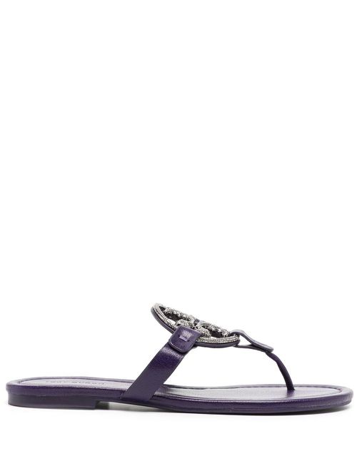 Miller logo-plaque sandals - Purple