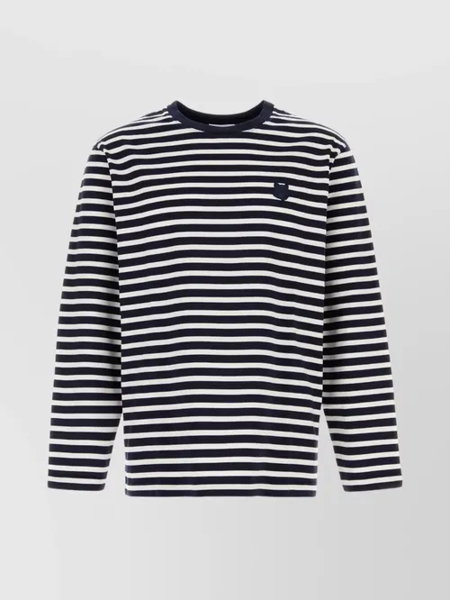 Maison Kitsuné - oversize embroidered cotton t-shirt