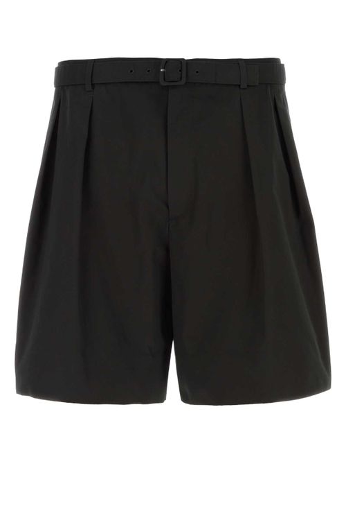 Poplin Bermuda Shorts — Black