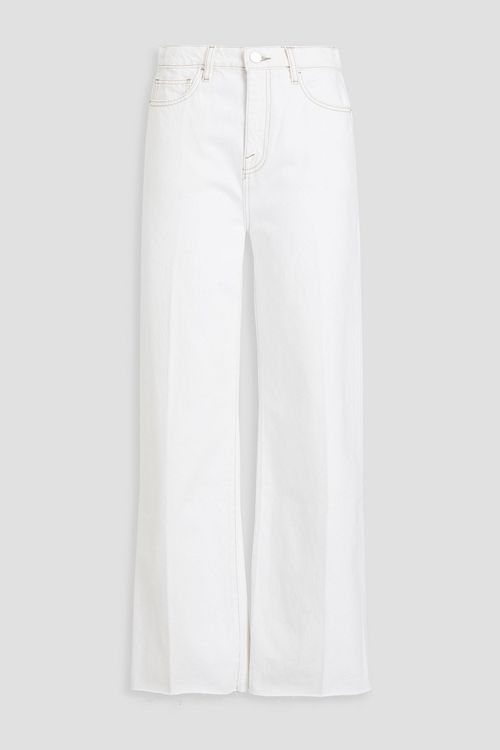 High-rise wide-leg jeans - White - 32