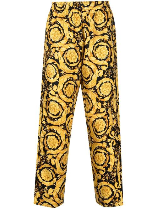 Barocco-print pajama trousers - Yellow