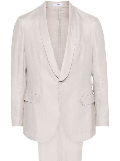 Single-breasted linen suit - Neutrals