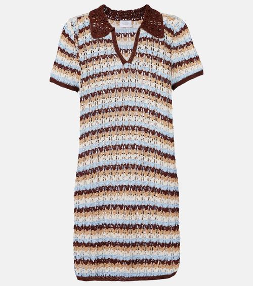 Crochet cotton polo dress
