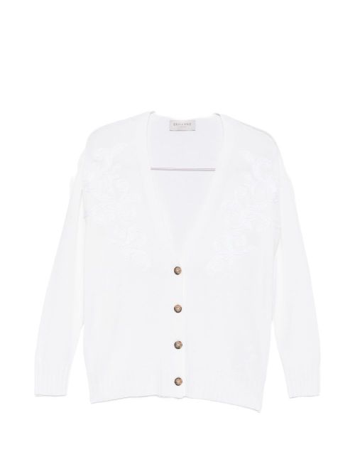 V-neck Cotton blend v-necked cardigan