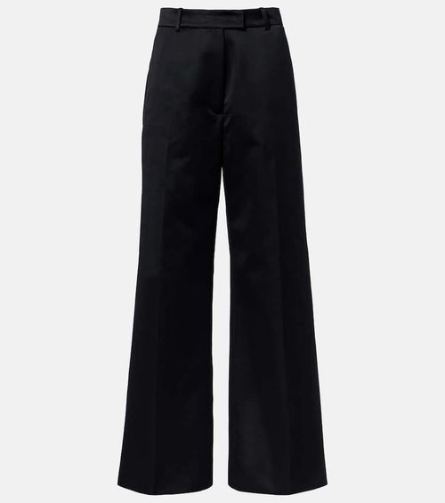 Brickell satin wide-leg pants