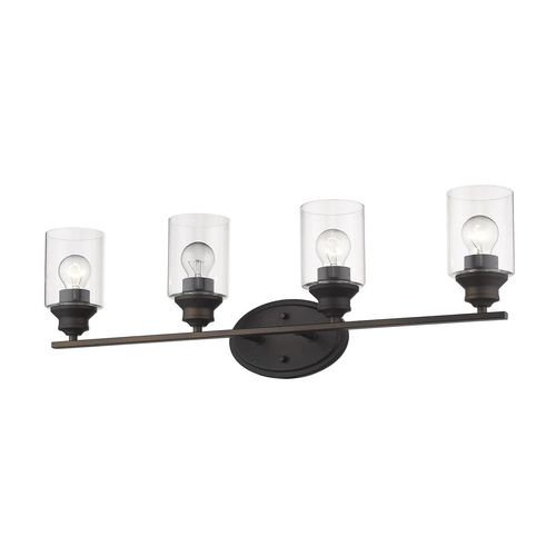 Oil-Rubbed Bronze Four Light Vanity from the Gemma Collection