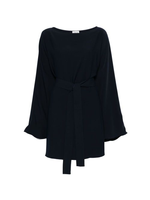 Belted Waist Dress — Navy