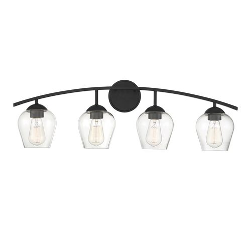 Trade Winds Lighting 4-Light Bathroom Vanity Light In Matte Black - TW100038-MBK