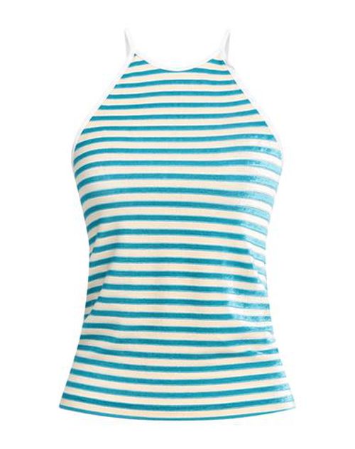 Forte_forte Woman Tank top Turquoise Size 2 Viscose, Polyamide, Elastane