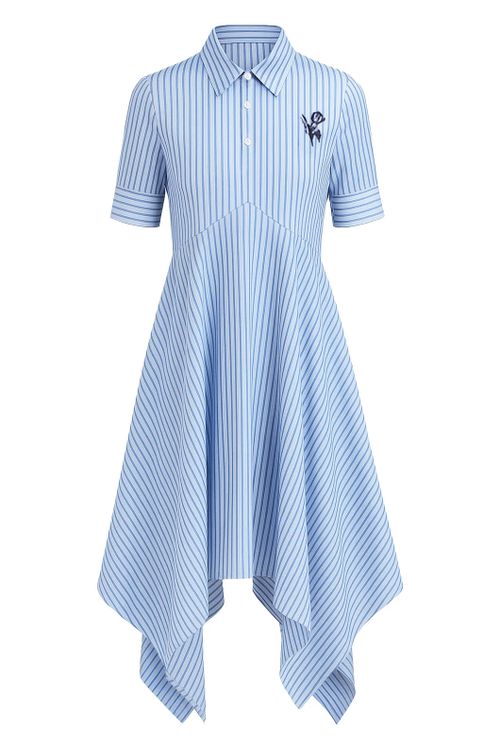 Polo Dress with Flared Hem