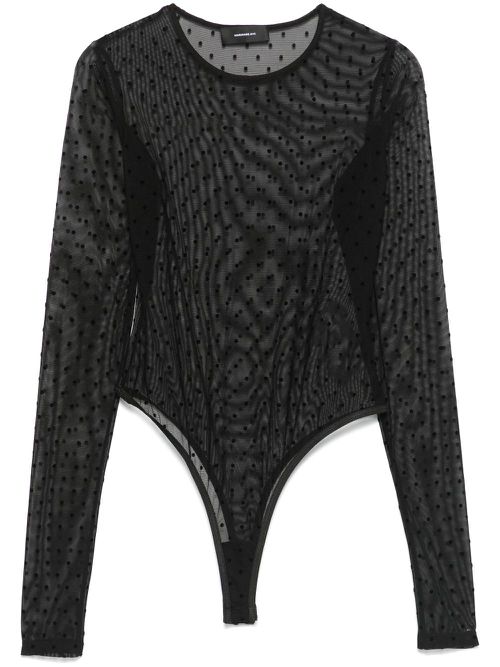 Polka-dot bodysuit - Black