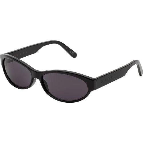 Marni Unisex Marni ZBU Ouzoud Black Sonnenbrillen Acetat Schwarz Grau Geometrisch