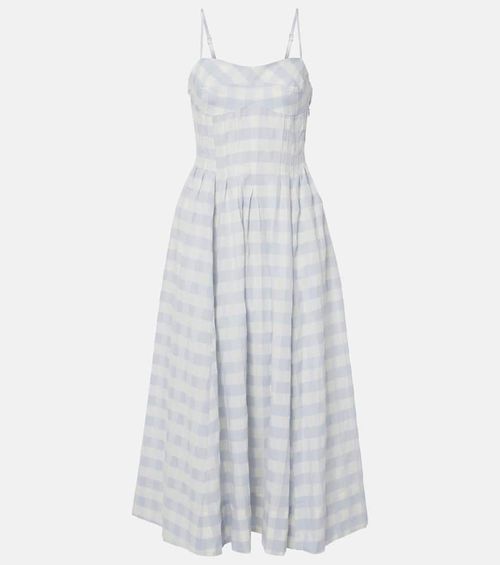 Kittiya gingham cotton midi dress