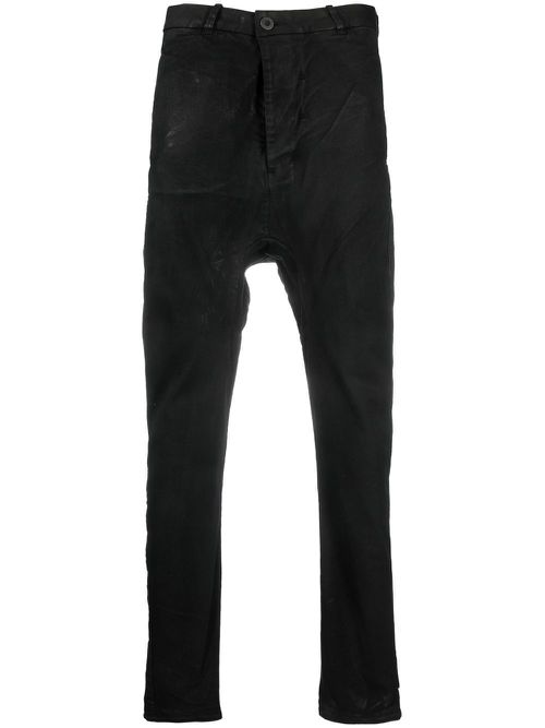 Distressed slim-fit jeans - Black