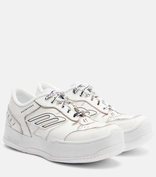 Hamptons leather platform sneakers