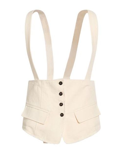 Woman Top Ivory Size 4 Cotton, Linen