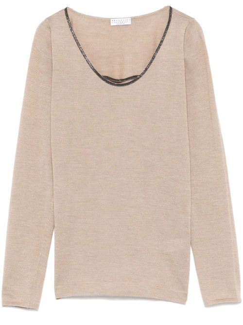 Bead-trim top - Neutrals