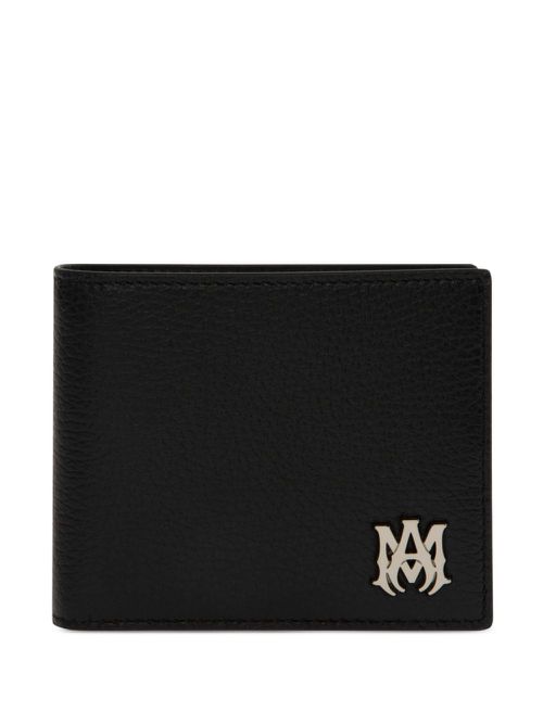 AMIRI logo-plaque leather wallet - Black
