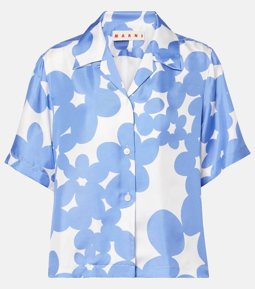 Floral silk shirt