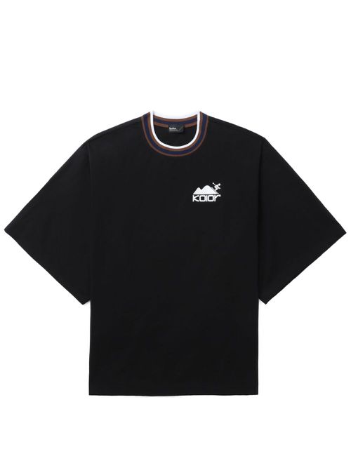 Logo-print short-sleeve T-shirt - Black