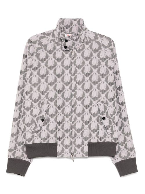 Bat-jacquard drizzler jacket - Pink