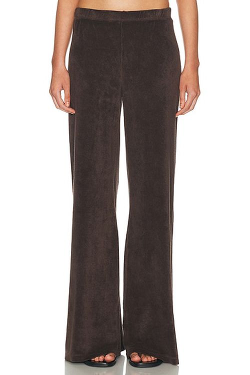 Suzie Kondi Zephyra Terry Flare Pant in Truffle - Brown. L also in