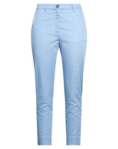 Woman Pants Slate blue Size 6 Cotton, Elastane