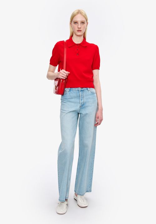A. P.C. Women's Ruby polo shirt Size: Extra Small in Red