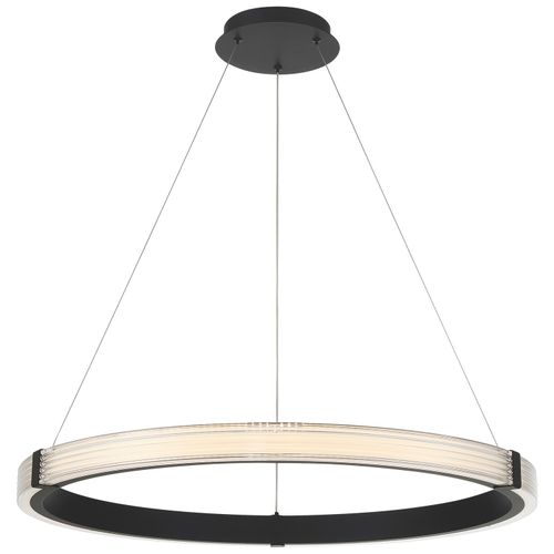 Matte Black LED Pendant from the Panache Collection