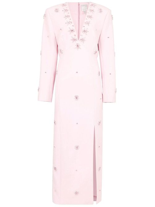 Aurore crystal-embellished midi dress - Pink