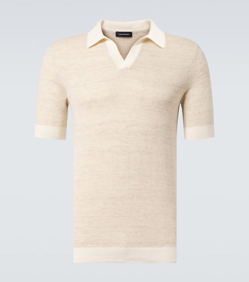 Cotton-blend polo shirt