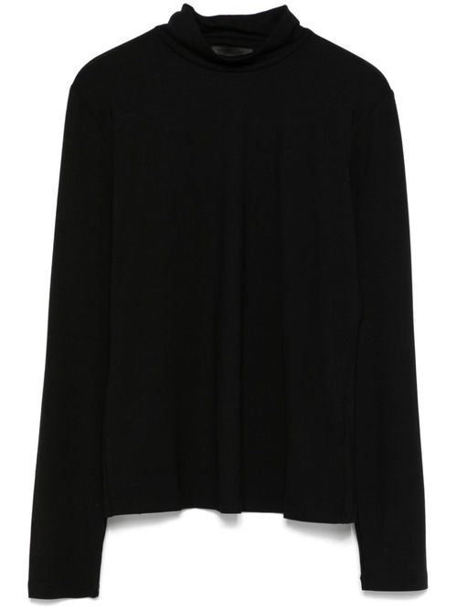 Mock-neck T-shirt - Black