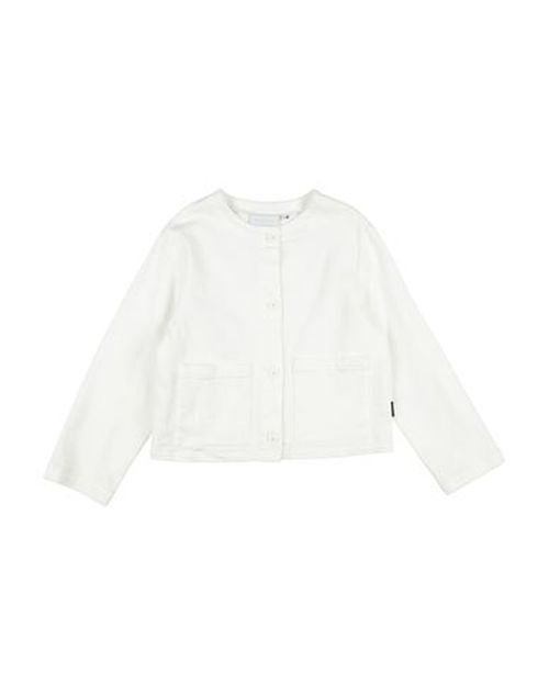 Kid Girl Jacket White Size 10 Cotton, Elastane