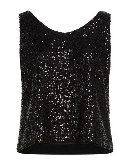 Woman Top Black Size 10 Polyester, Elastane